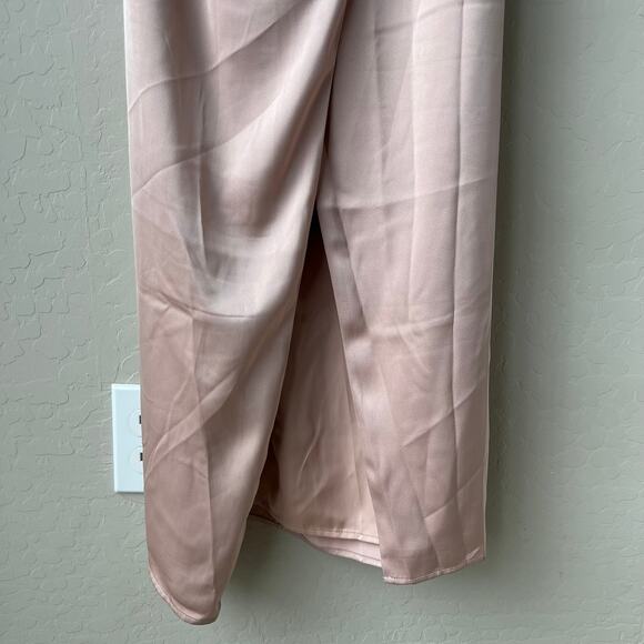 NEW V. Chapman Dress June Rose Pink Satin Strapless Corset Maxi Gown Size 12 - Picture 7 of 12